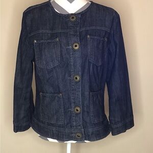 AMI 3/4 Sleeve Denim Blue Jean Jacket LARGE  (A7)